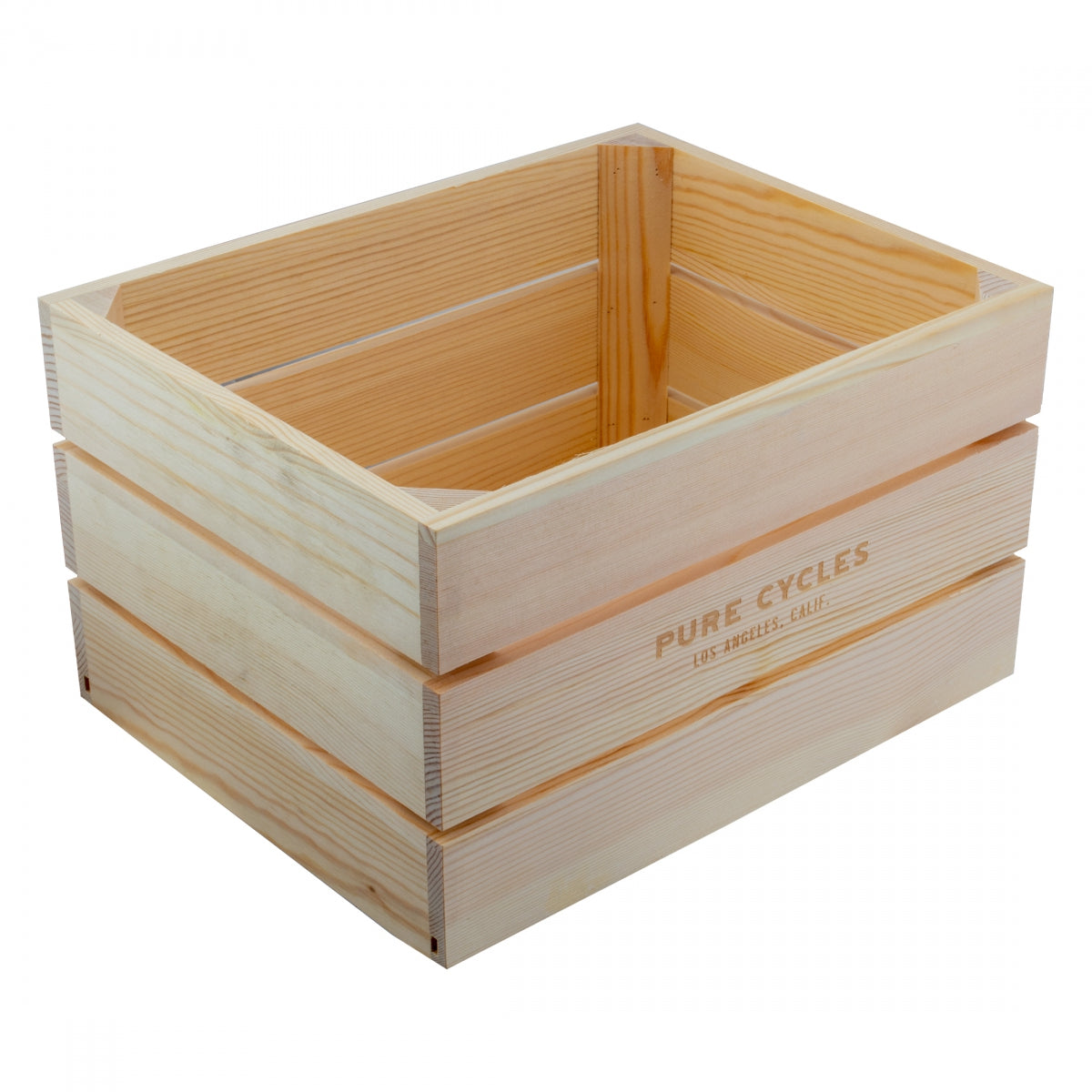 PURE CYCLES BASKET PURE Rear WOOD RACTOP CITY CRATE 12.5x9.75x7.25 NATURAL PINE - PURE CYCLES