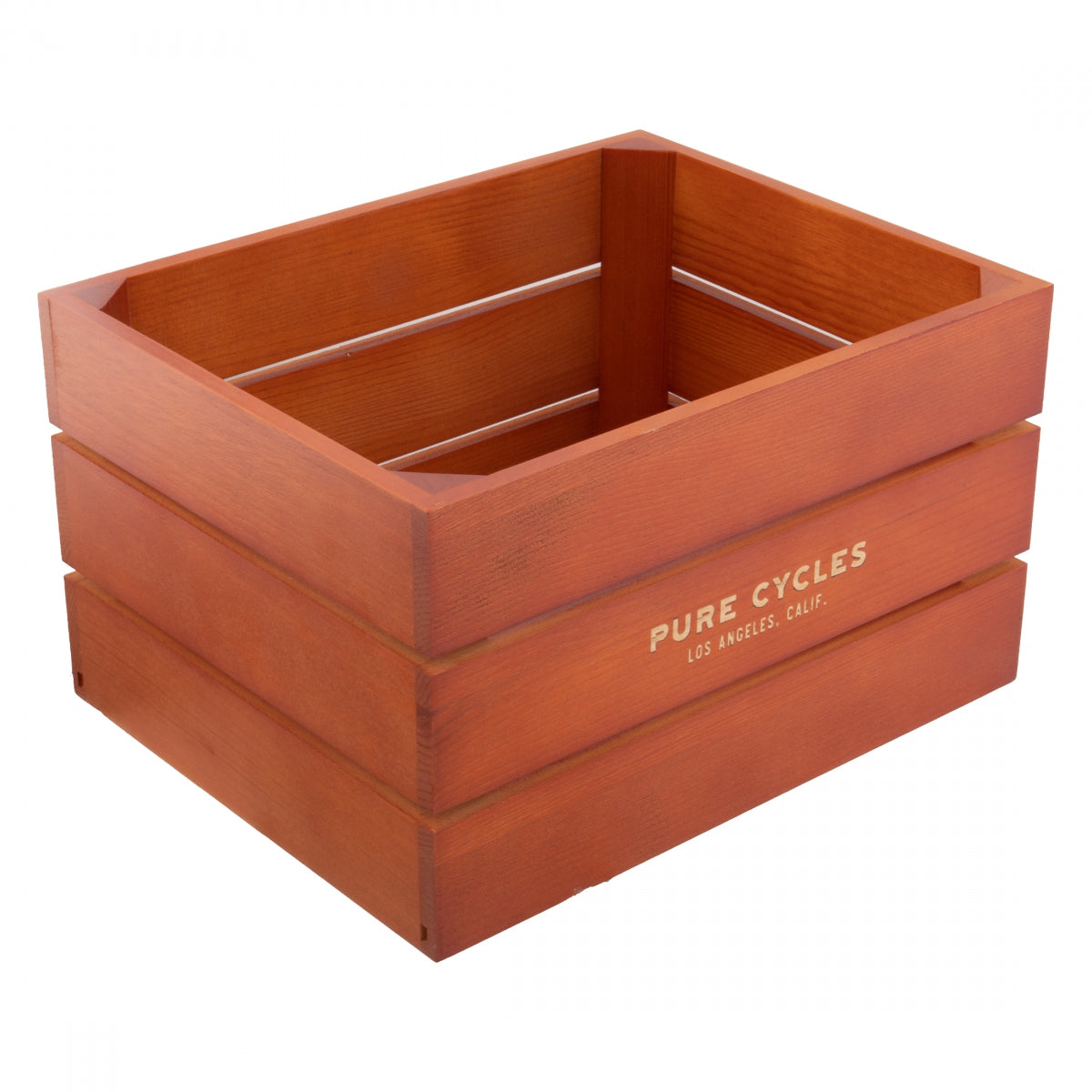 PURE CYCLES BASKET PURE Rear WOOD RACTOP CITY CRATE 12.5x9.75x7.25 RICH CEDAR - PURE CYCLES