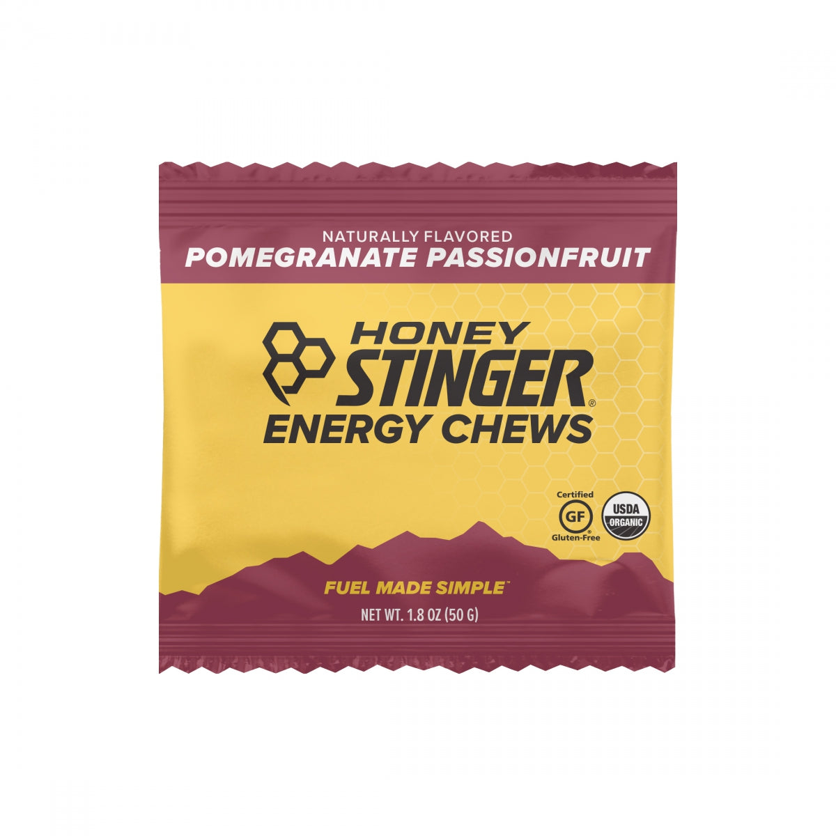 HONEY STINGER FOOD HS CHEW ORGANIC POMGRANT FRUIT BXof12 - HONEY STINGER