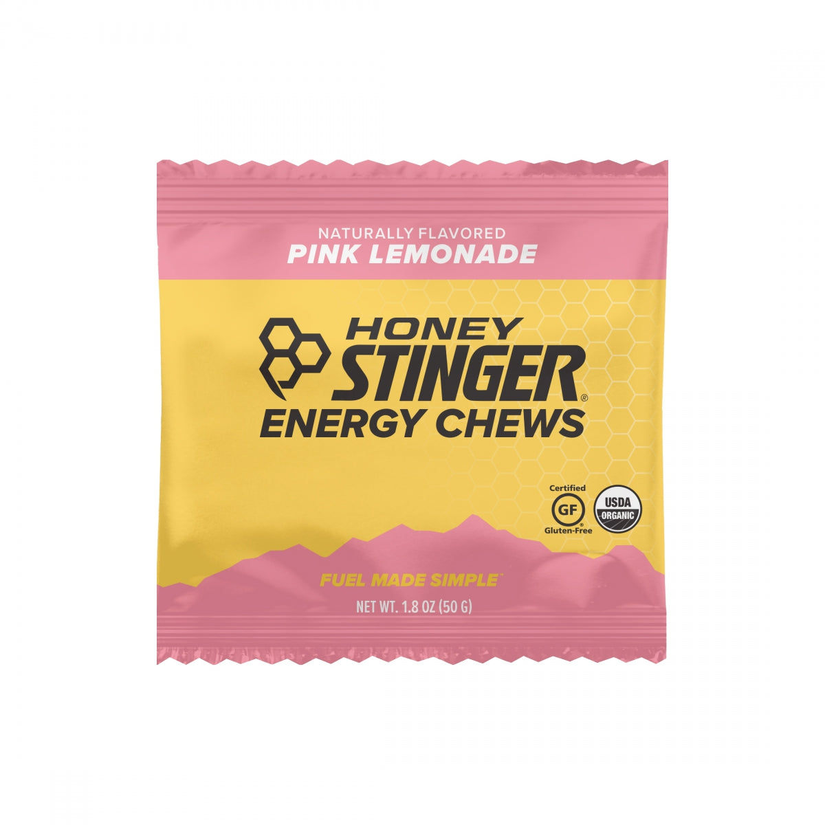 HONEY STINGER FOOD HS CHEW ORGANIC PINK LEMONADE Bxof12 - HONEY STINGER