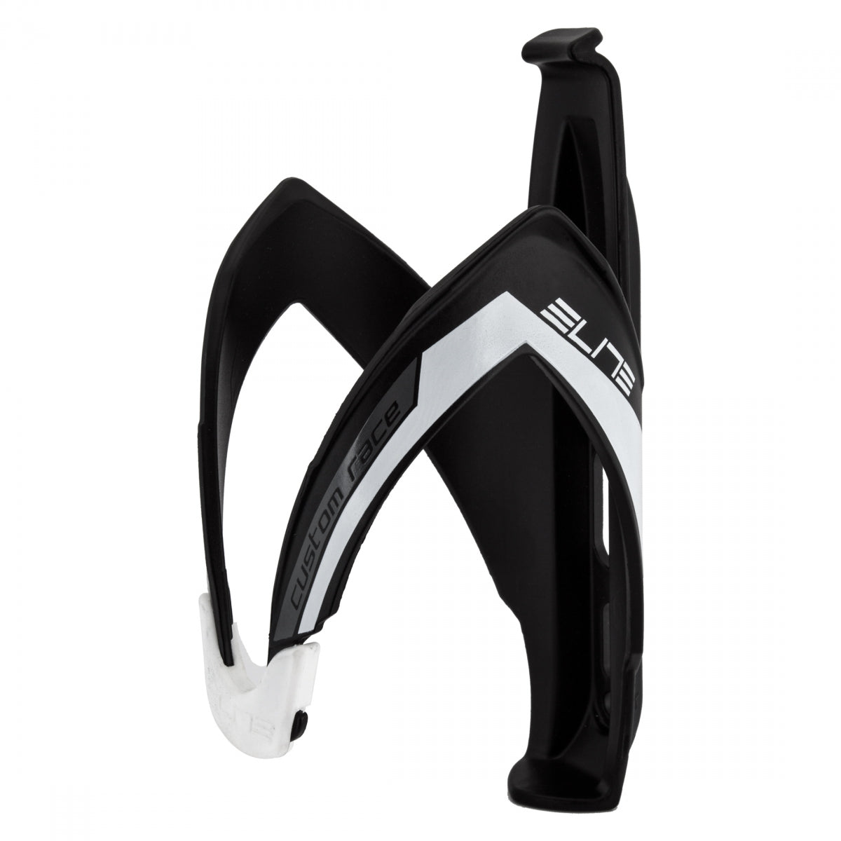 ELITE BOTTLE CAGE ELITE CUSTOM RACE MAT BK/WHTLETTERS - ELITE