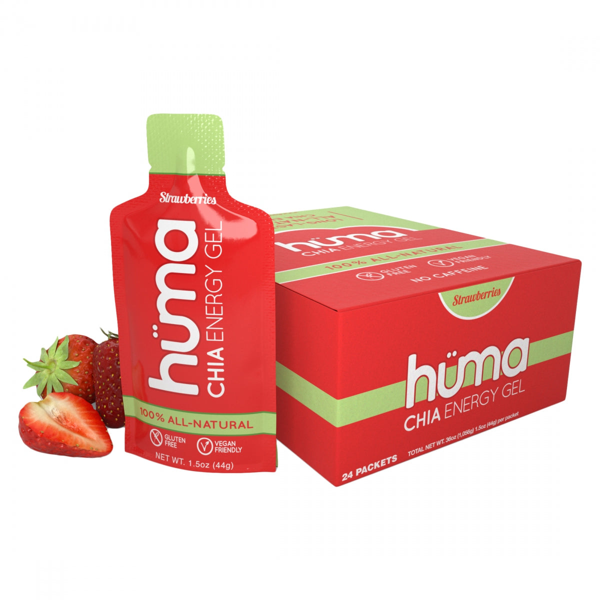 HUMA FOOD HUMA CHIA ENERGY GEL STRAWBERearY Bxof24 - HUMA