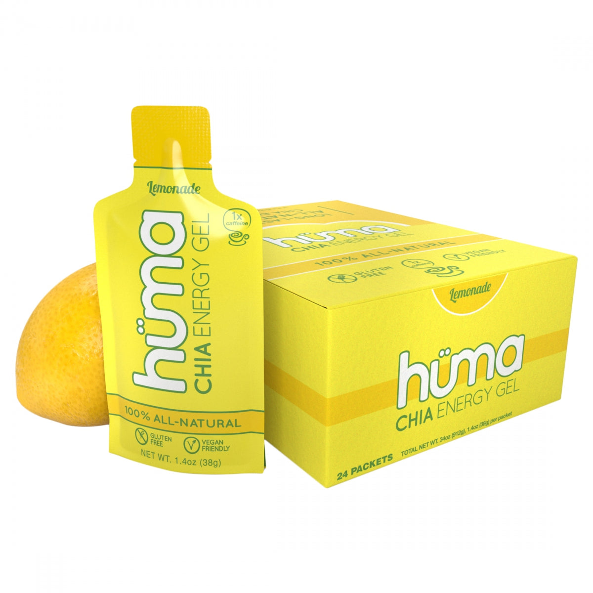 HUMA FOOD HUMA CHIA ENERGY GEL LEMONADE BXof24 - HUMA