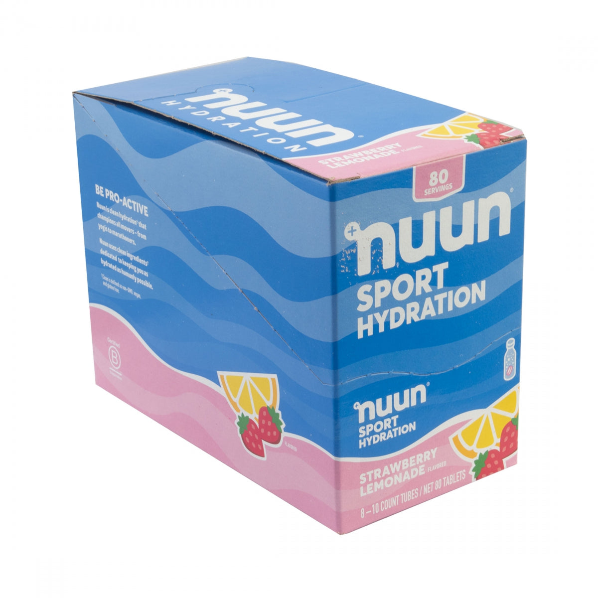 NUUN FOOD NUUN ELECTROLYTE ACTIVE STRAWBERY LEMONADE BXof8 - NUUN