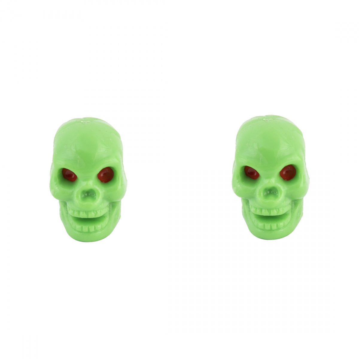TRIK TOPZ VALVE CAPS TRIKTOPZ SKULL ONLY GN 1pr/PK - TRIK TOPZ