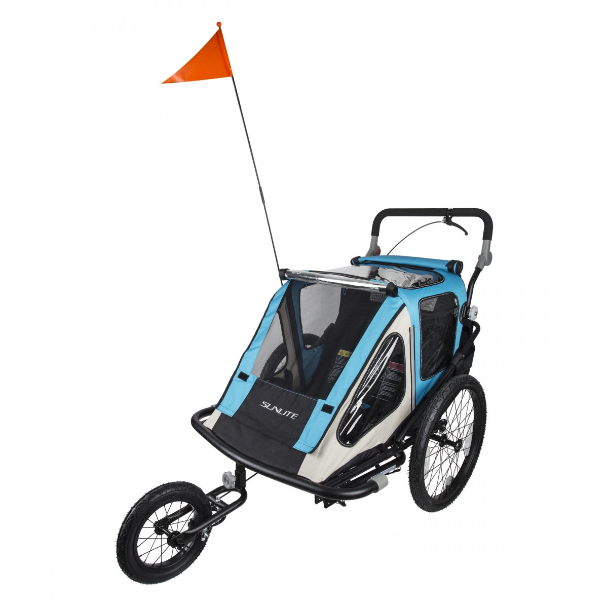 SUNLITE TRAILER SUNLT STL 20in CONVRT TO STROLER BK-FRAME&ALY-WHLS BU/GY - SUNLITE