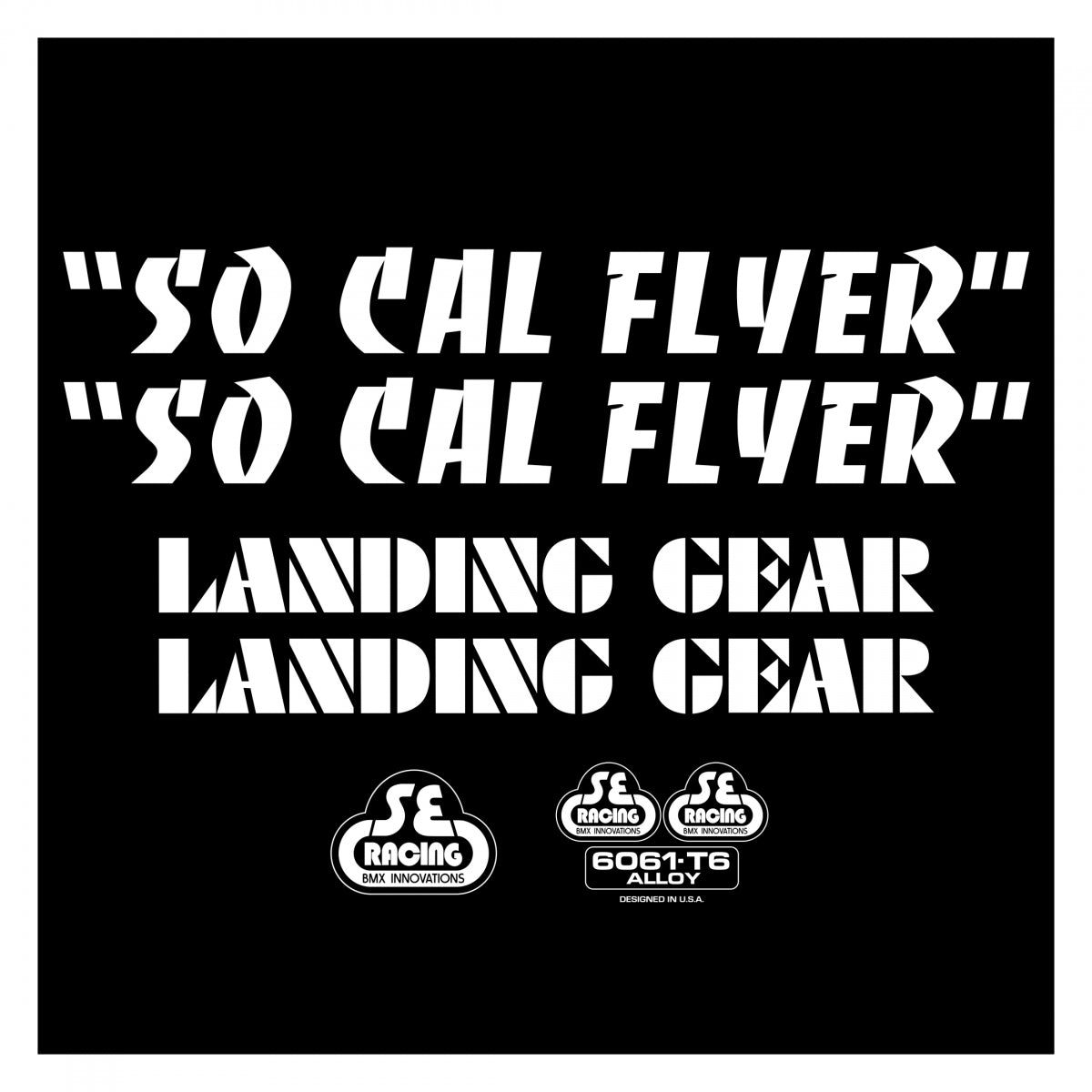 SE BIKES DECAL SE BIKES SET SO CAL FLYER WH - SE BIKES