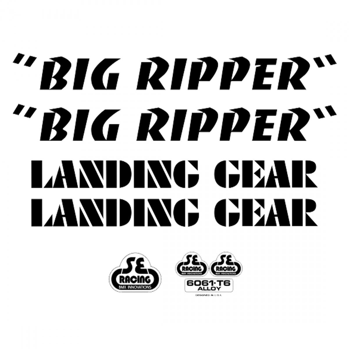 SE BIKES DECAL SE BIKES SET BIG RIPPER BK - SE BIKES
