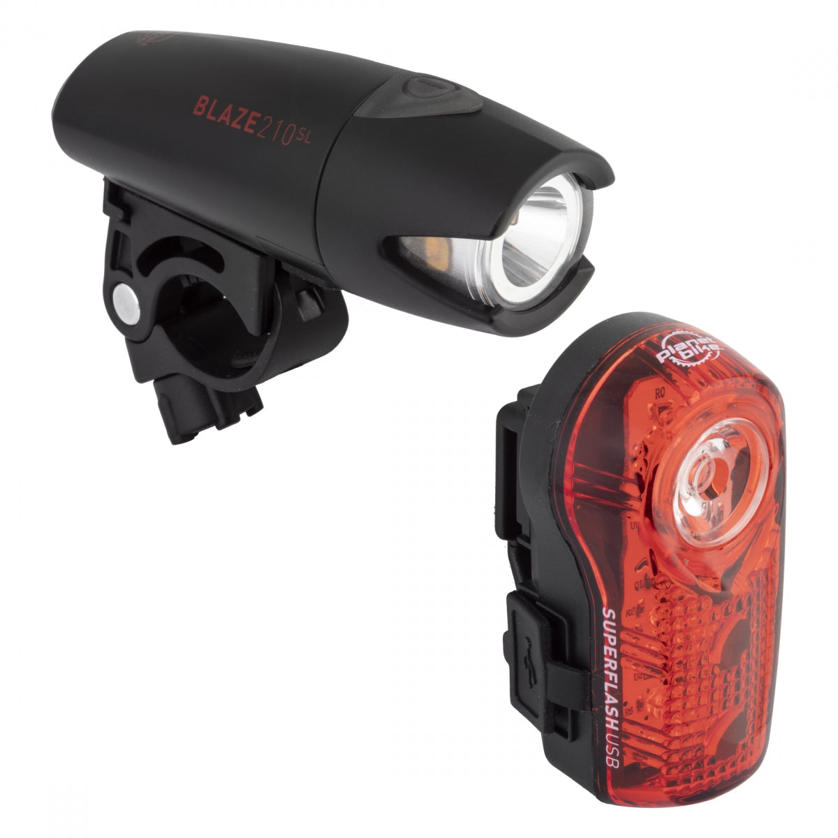 PLANET BIKE LIGHT PB COMBO BLAZE 210SL/SUPERFLASH USB F&R - PLANET BIKE