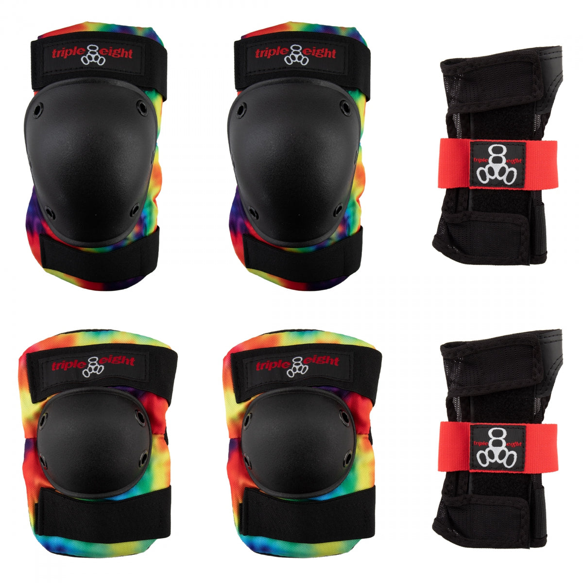 TRIPLE EIGHT PAD SET TRIPLE8 SAVER-3 ELBO/KNE/WRST SM TIE DYE - TRIPLE EIGHT