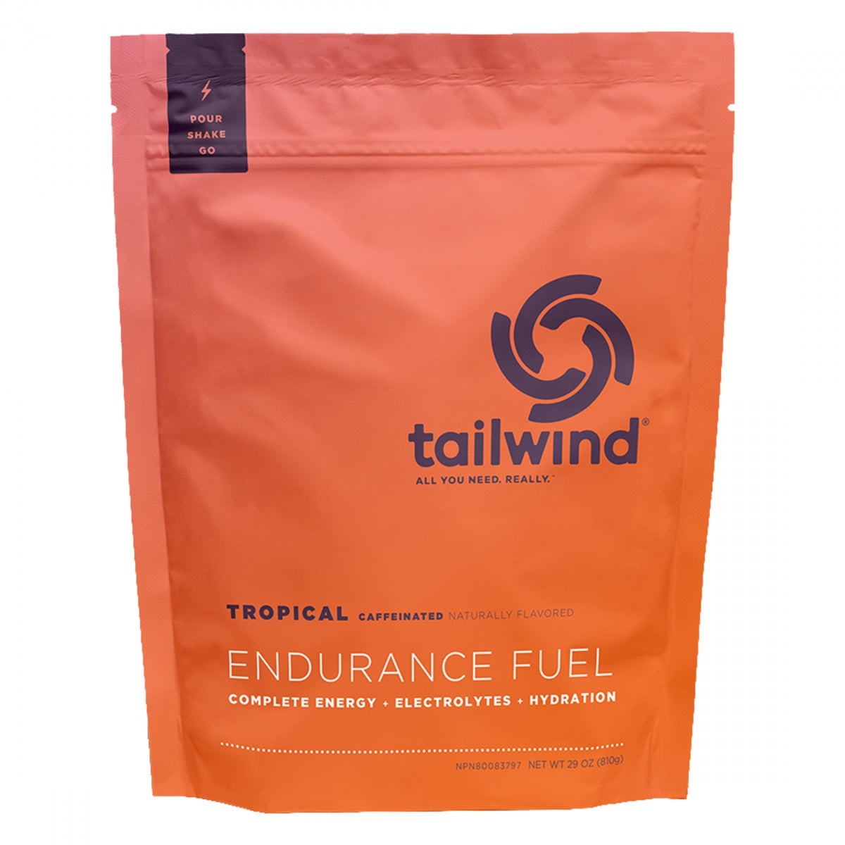 TAILWIND NUTRITION FOOD TAILWIND ENDURANCE FUEL CAFFEINE TROPICAL BUZZ  29OZ BG - TAILWIND NUTRITION