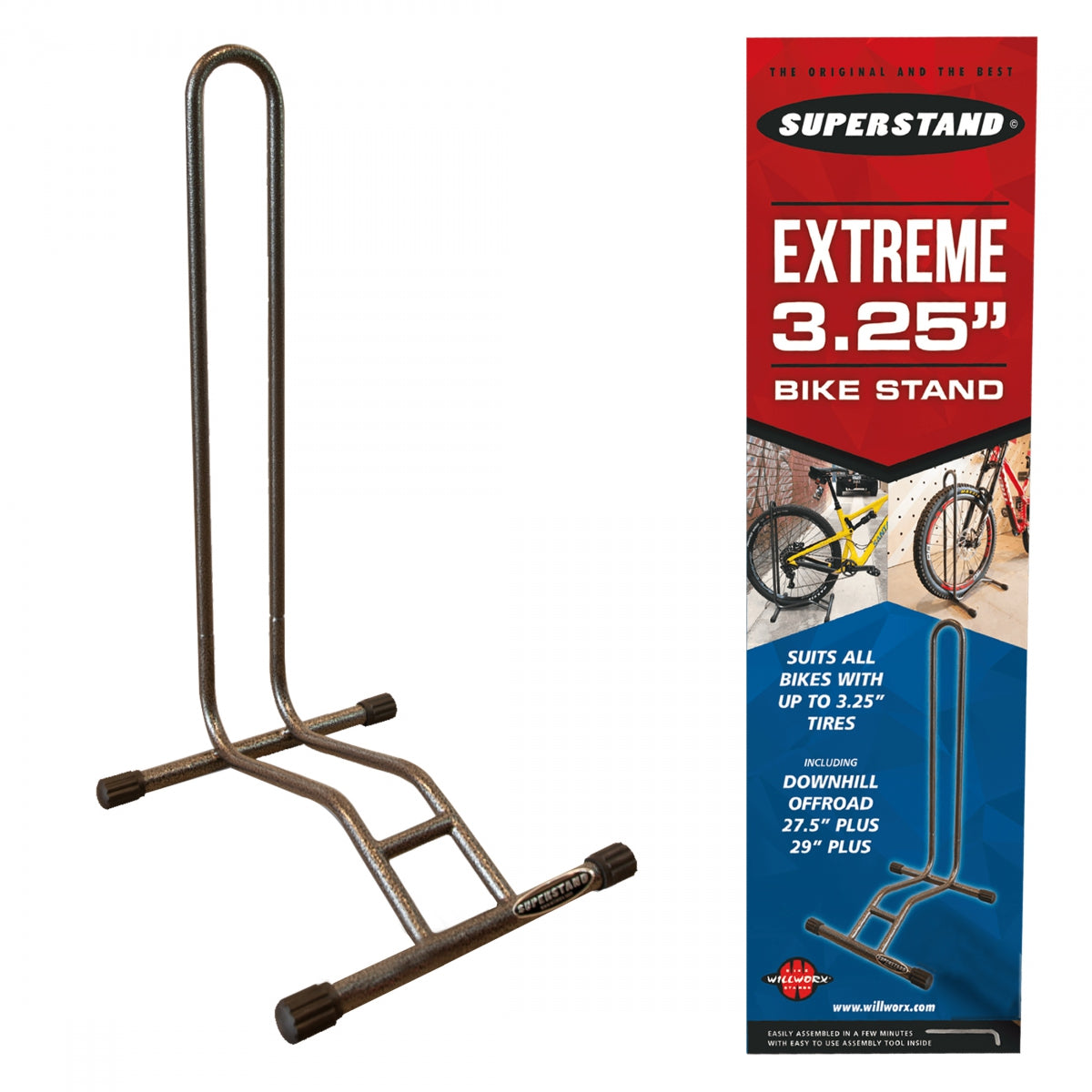 WILLWORX DISPLAY STAND WILLWORX SUPERSTAND EXTREME 3.25in GY FLAT-PACK RETAIL PACKAGING - WILLWORX