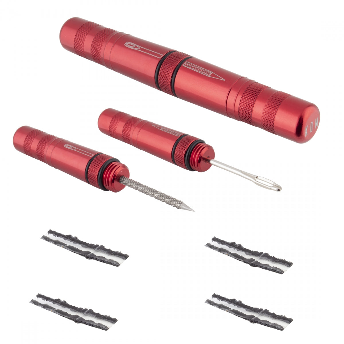 KOM CYCLING PATCH KIT KOM TUBELESS TIRE REPAIR PLUG KIT ALY RD 10/cs - KOM CYCLING