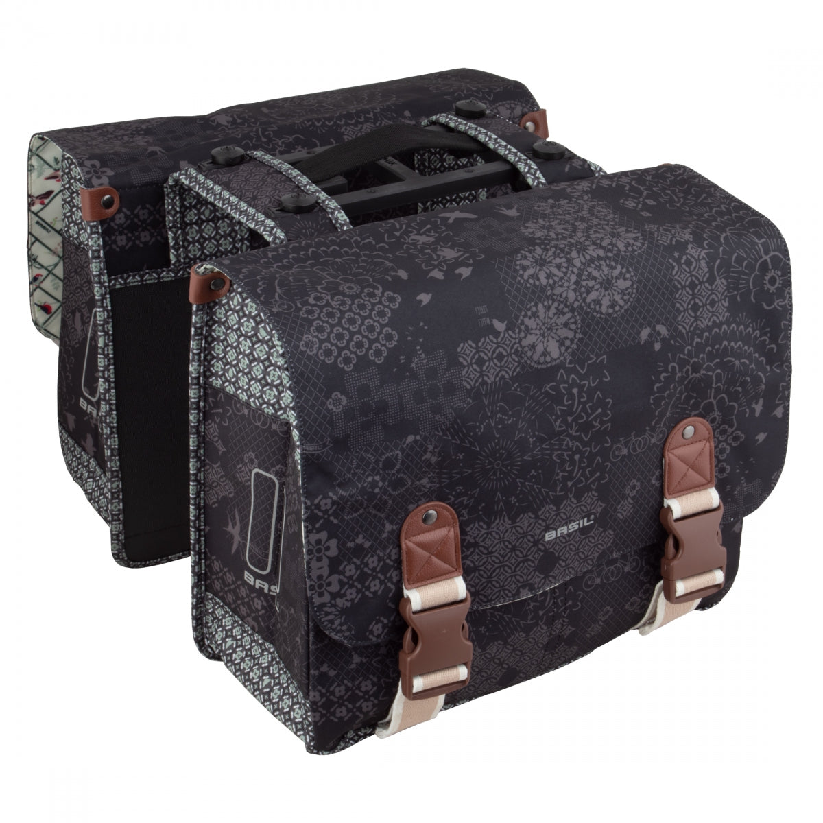 BASIL BAG BASIL PANNIER BOHEME DOUBLE MIK CHAR-GY - BASIL