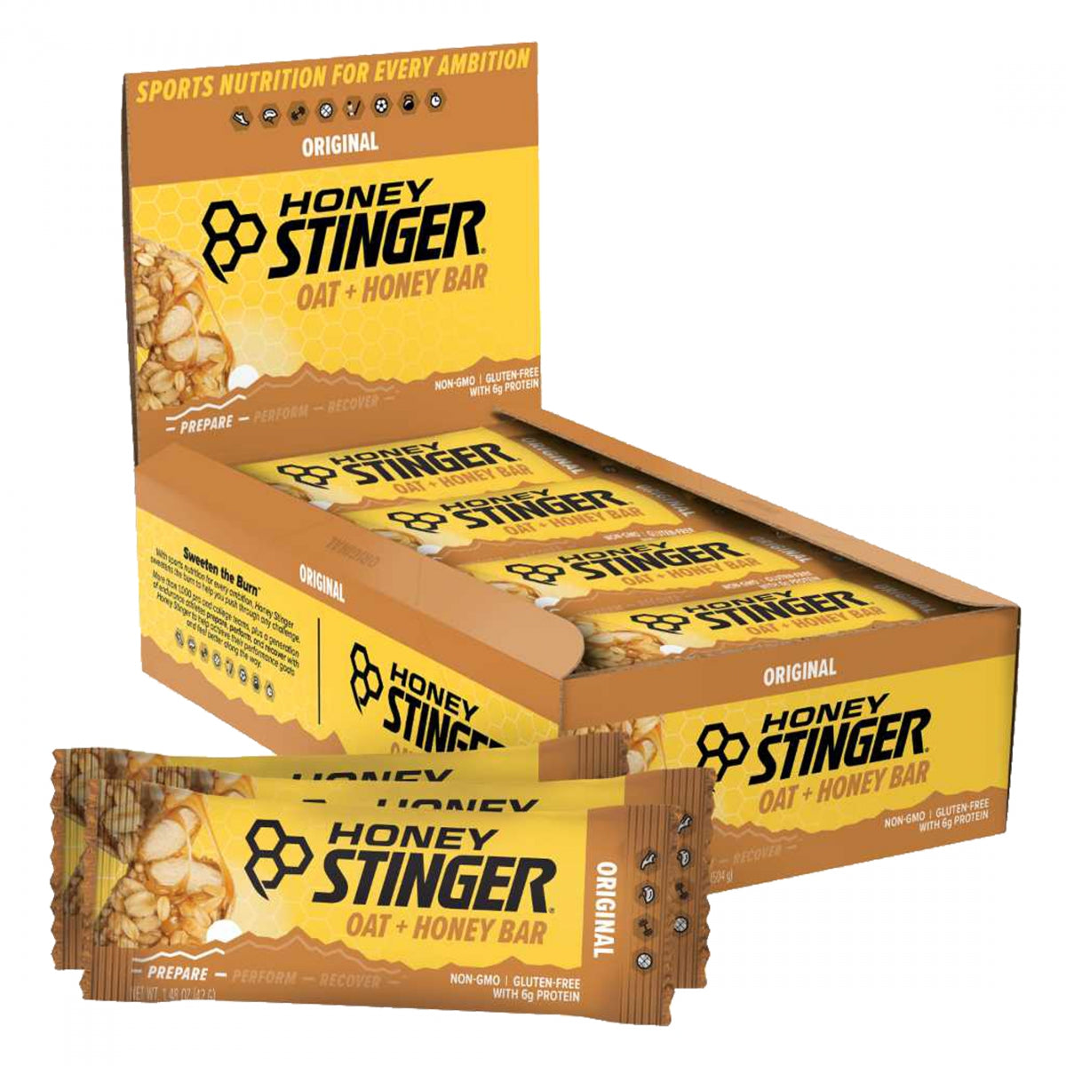 HONEY STINGER FOOD HS BAR OAT+HONEY ORIG BXof12 - HONEY STINGER