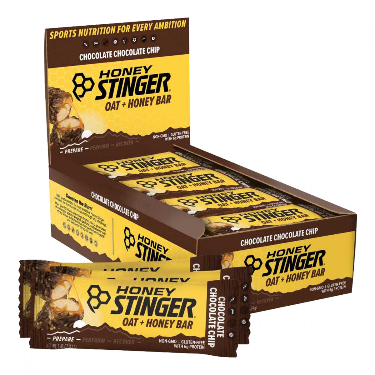 HONEY STINGER FOOD HS BAR OAT+HONEY CHOC CHIP BXof12 - HONEY STINGER