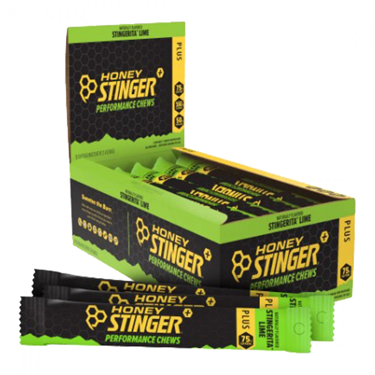 HONEY STINGER FOOD HS CHEW CAFFINATED STINGERITA LIMEBOXof12 - HONEY STINGER
