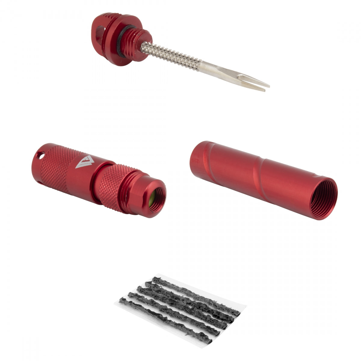 KOM CYCLING PATCH KIT KOM TUBELESS TIRE REPAIR PLUG KIT w/Co2 Adapter ALY RD - KOM CYCLING