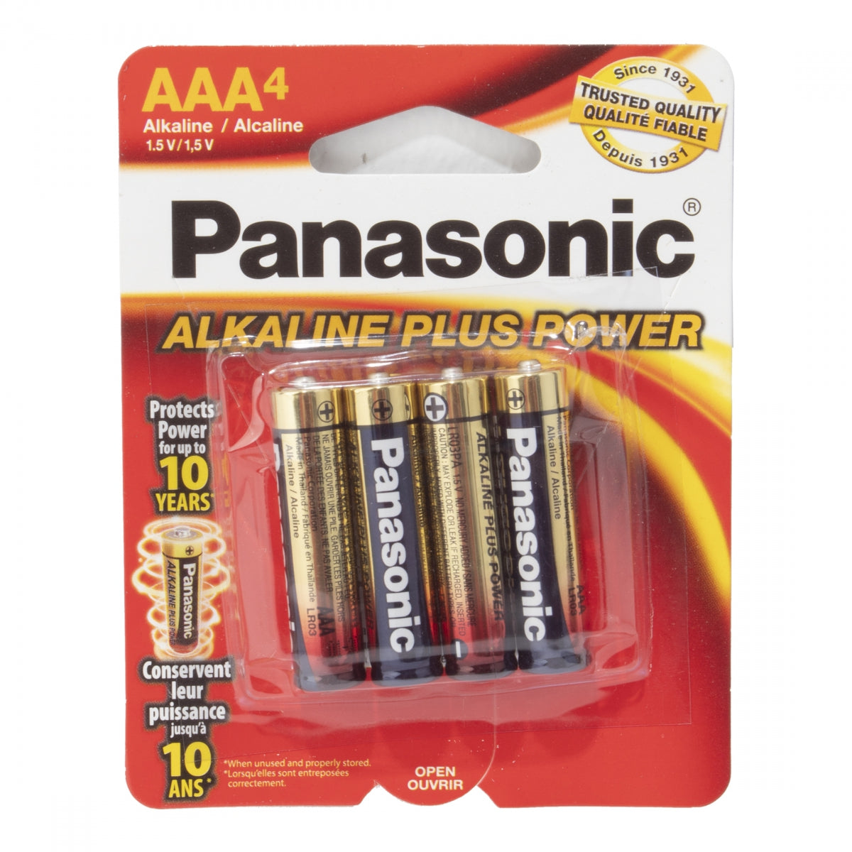 BATTERIES BATTERY ALKALINE PANA AAA PKof4 - BATTERIES