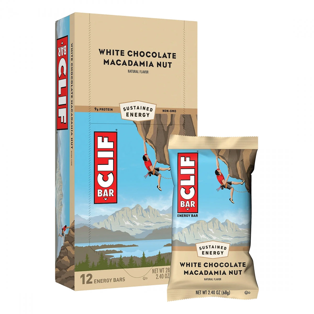 CLIFBAR FOOD CLF BAR WH-CHOC MACNUT BXof12 - CLIFBAR