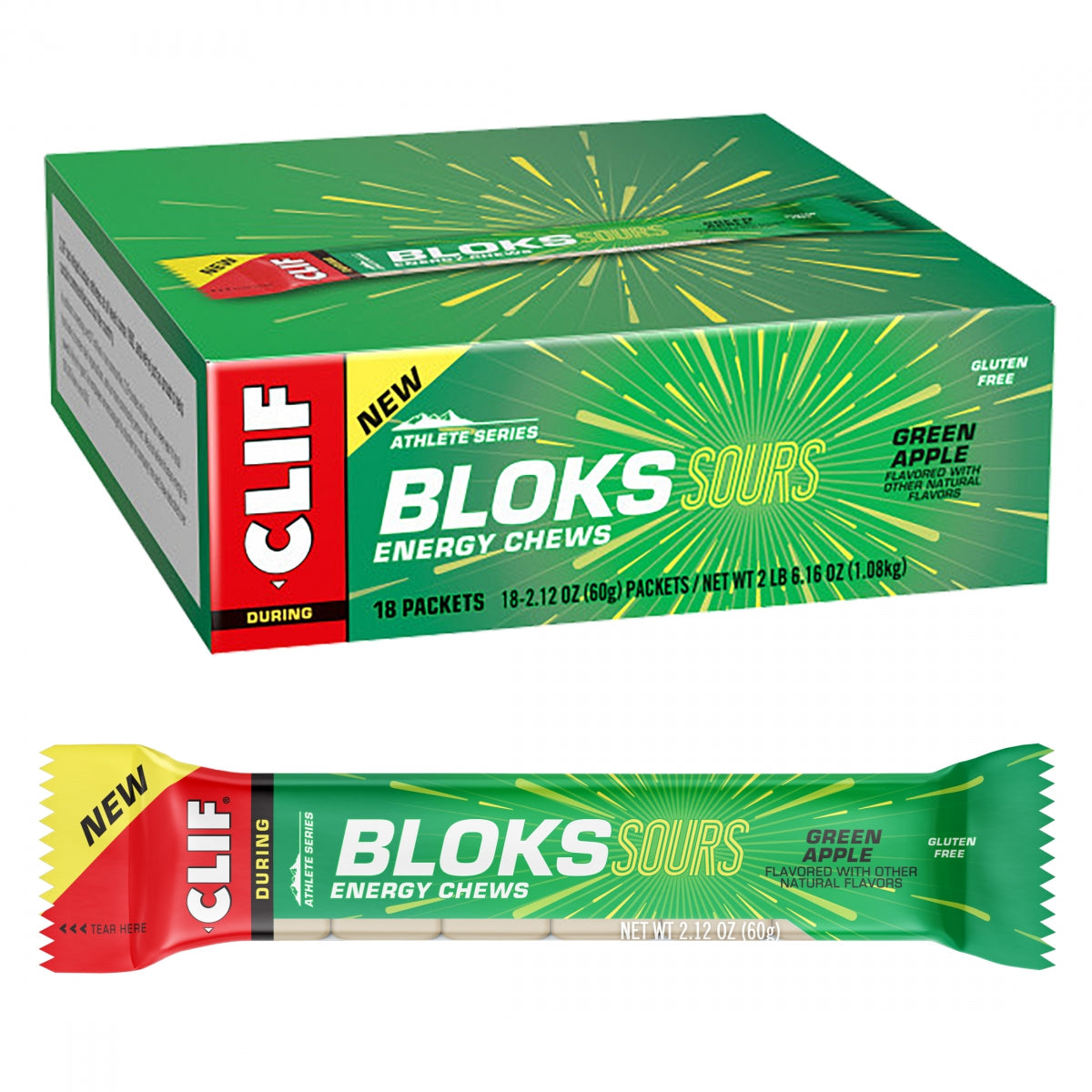 CLIFBAR FOOD CLF BLOK GN-APPLE BXof18 - CLIFBAR