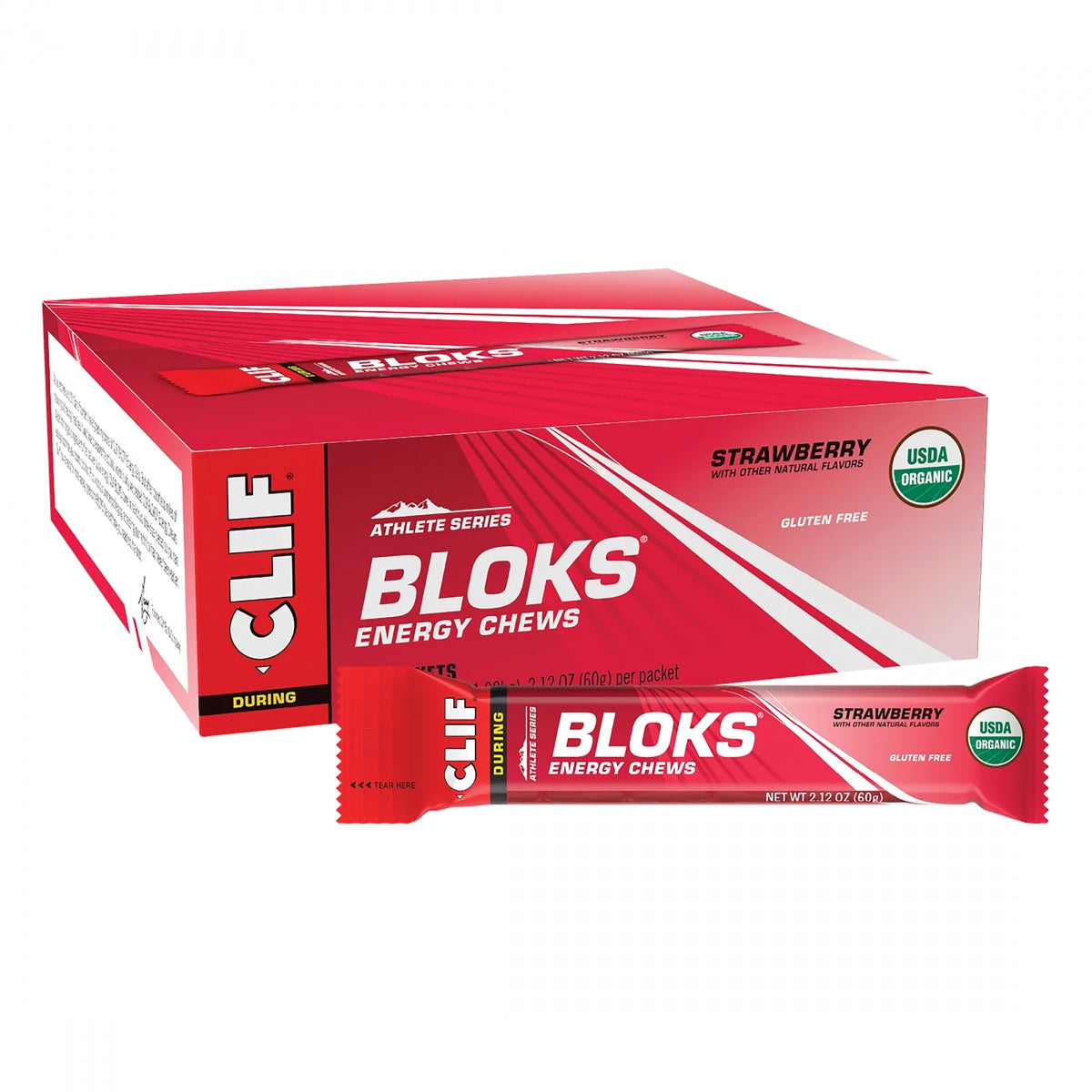 CLIFBAR FOOD CLF BLOK STRAWBRY BXof18 - CLIFBAR