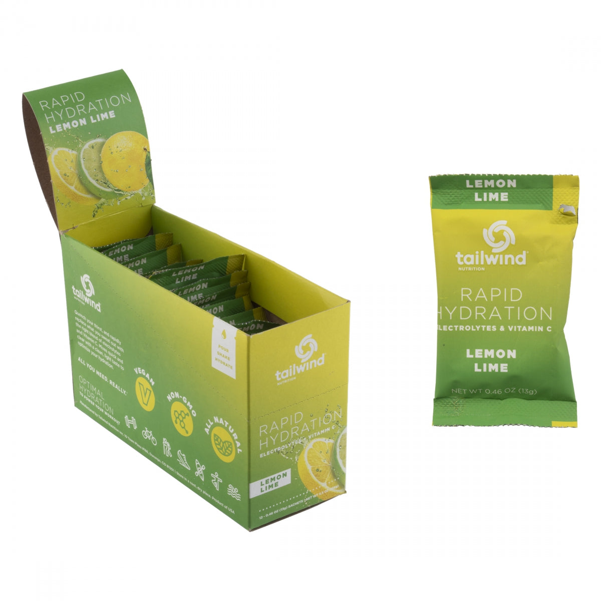 TAILWIND NUTRITION FOOD TAILWIND RAPID HYDRATION LEMON LIME BXof12 SB - TAILWIND NUTRITION