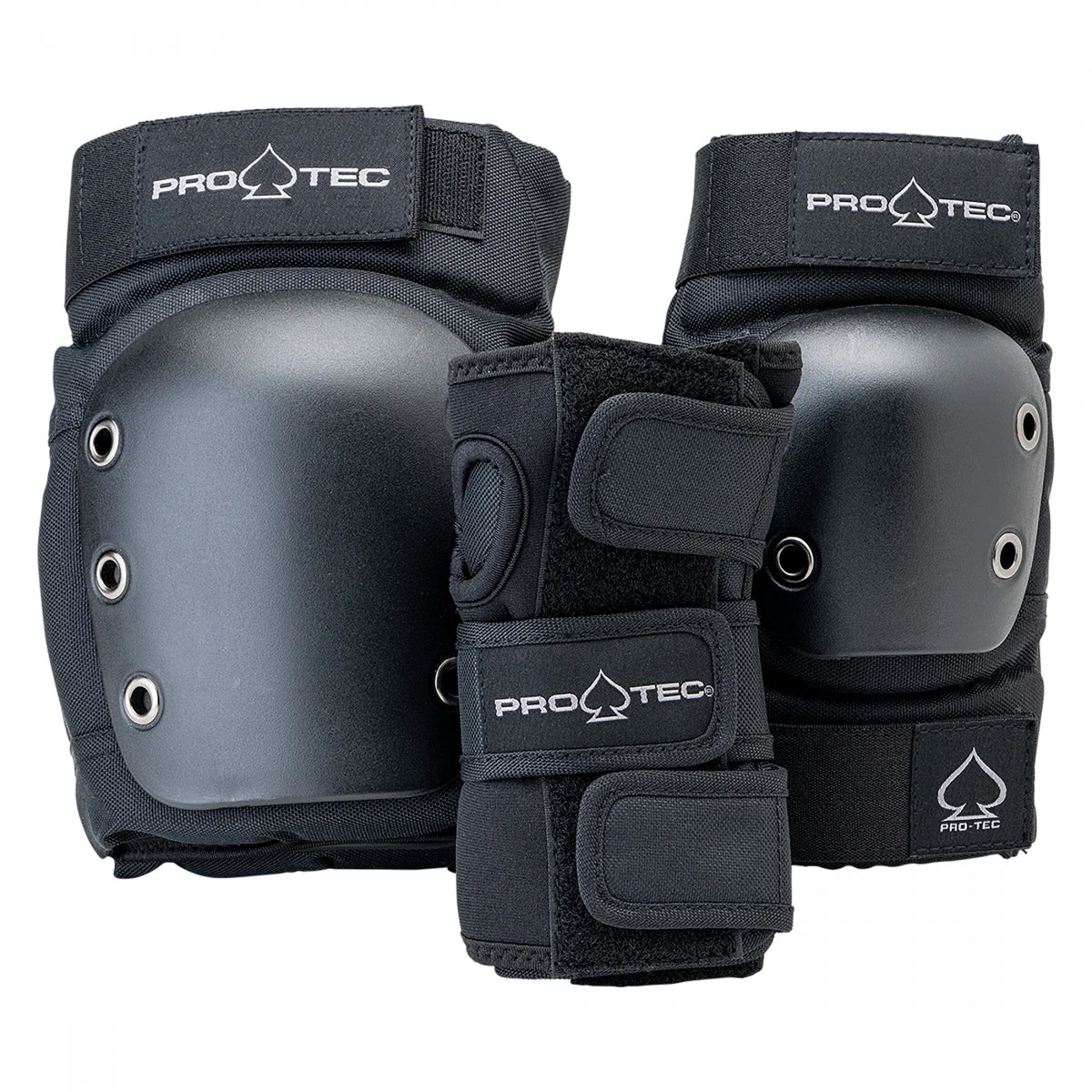 PROTEC PAD SET PROTEC STREET ELBO/KNE/WRST OPEN BACK MD BK - PROTEC