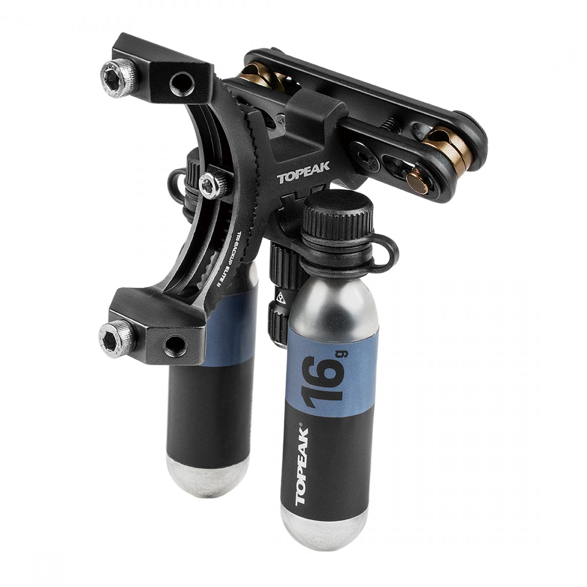 TOPEAK BOTTLE CAGE TOPEAK TRI-BACKUP ELITE 2 SEAT MOUNT BK - TOPEAK