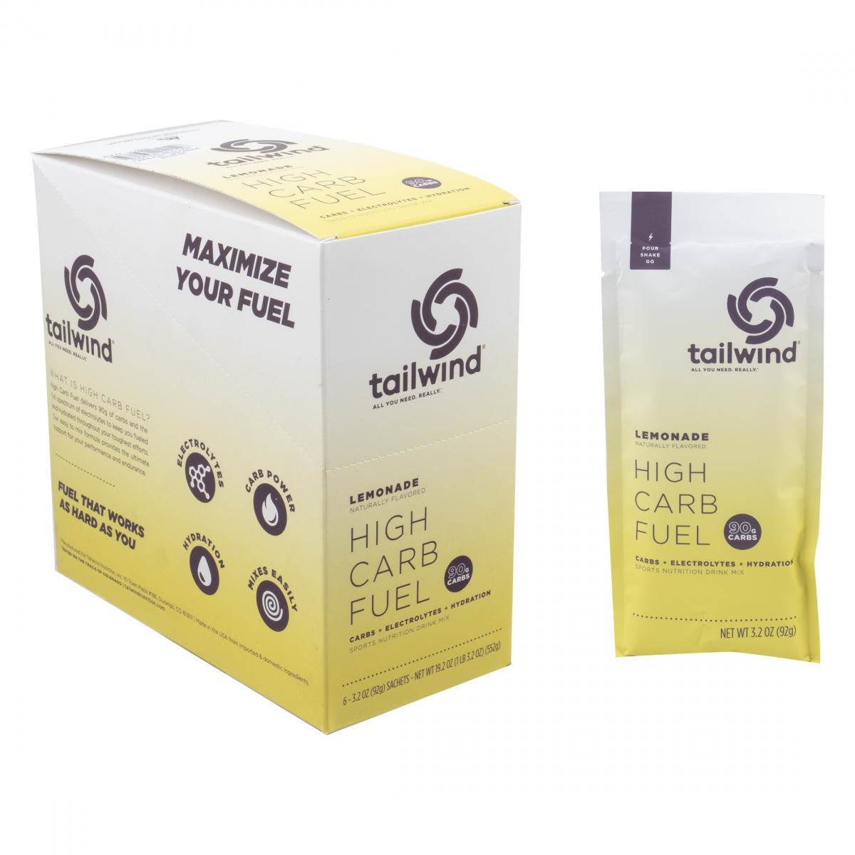 TAILWIND NUTRITION FOOD TAILWIND HIGH CARB FUEL LEMONADE BXof6 SS - TAILWIND NUTRITION