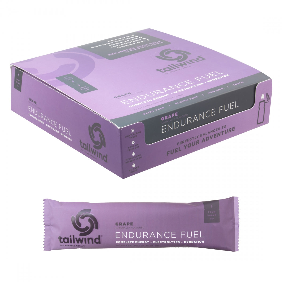TAILWIND NUTRITION FOOD TAILWIND ENDURANCE FUEL GRAPE BXof12 SS - TAILWIND NUTRITION