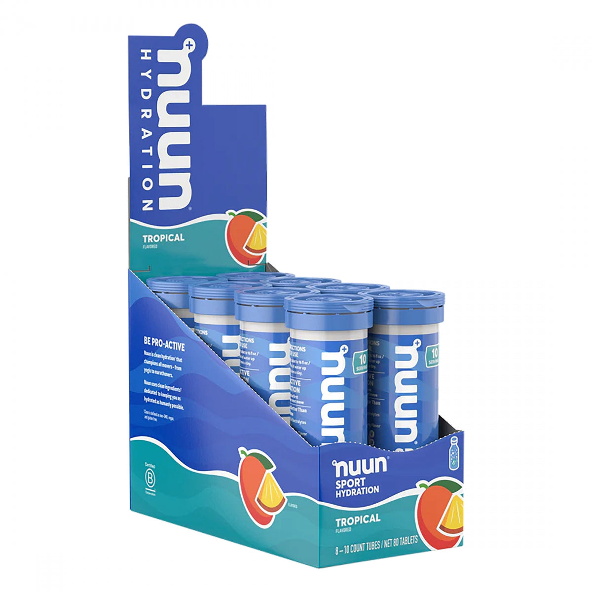 NUUN FOOD NUUN ELECTROLYTE ACTIVE TROPICAL FRUIT BXof8 - NUUN