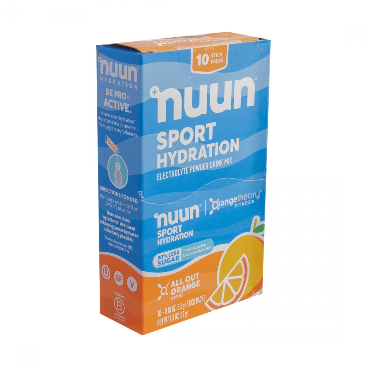 NUUN FOOD NUUN ELECTROLYTE SPORT PWDR ALL OUT ORANGE BXof10 - NUUN