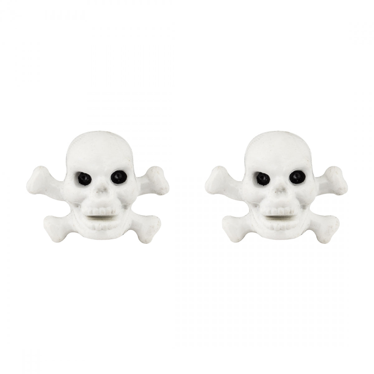 TRIK TOPZ VALVE CAPS TRIKTOPZ SKULL/BONE WHT 1pr/PK - TRIK TOPZ
