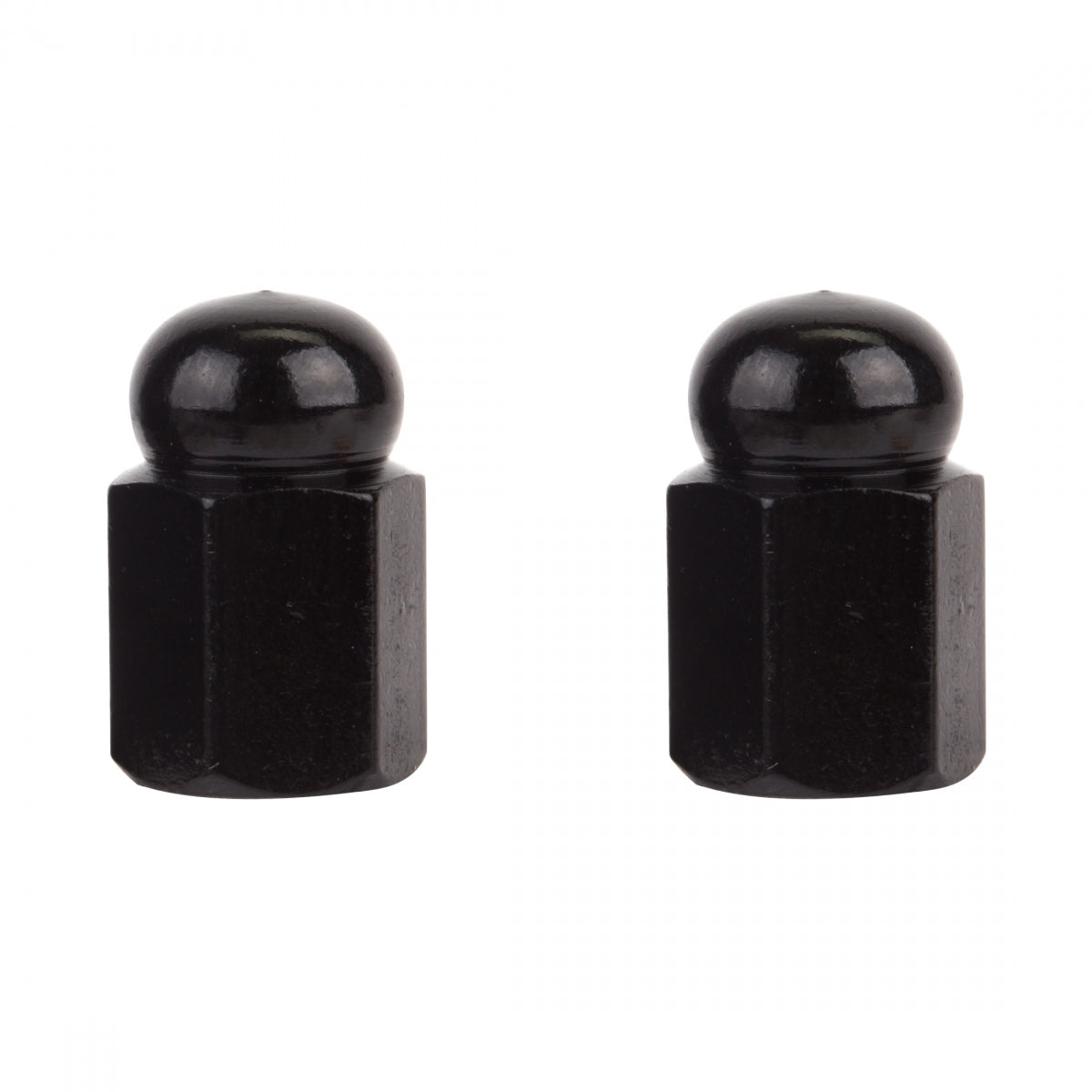 TRIK TOPZ VALVE CAPS TRIKTOPZ HEX DOME Black 1pr/PK - TRIK TOPZ