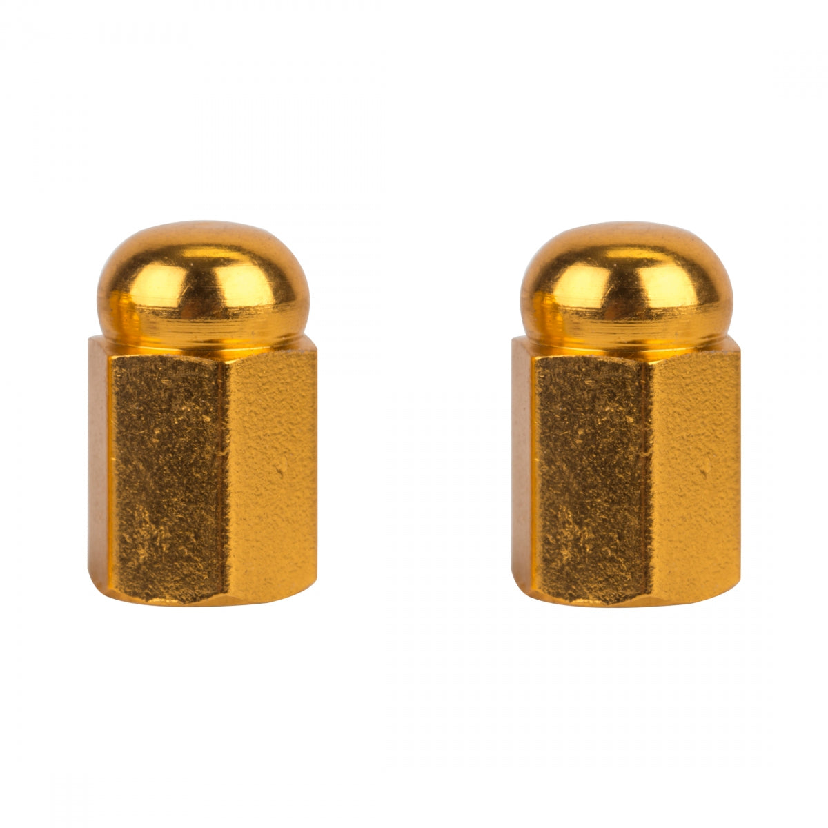 TRIK TOPZ VALVE CAPS TRIKTOPZ HEX DOME GLD 1pr/PK - TRIK TOPZ