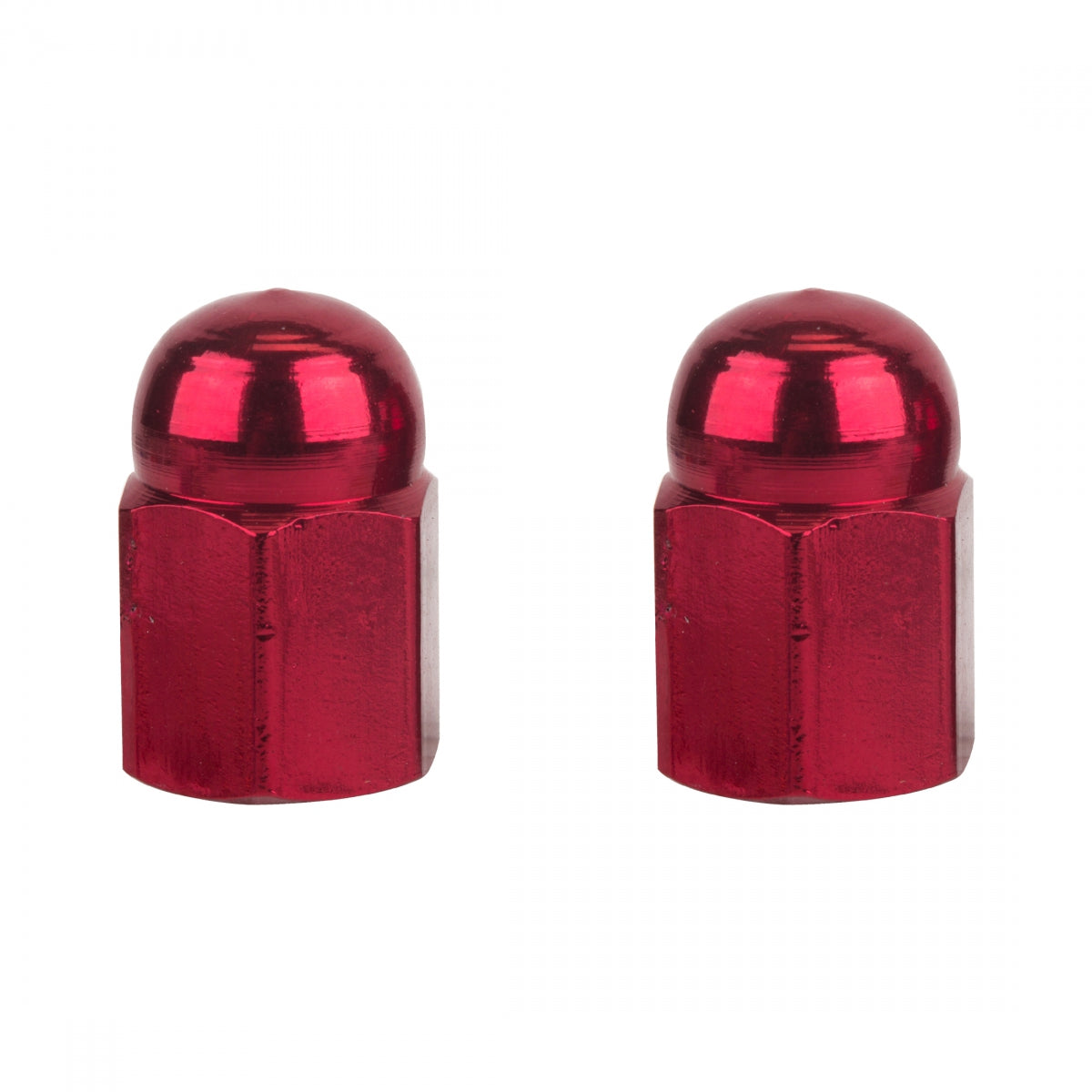 TRIK TOPZ VALVE CAPS TRIKTOPZ HEX DOME RED 1pr/PK - TRIK TOPZ