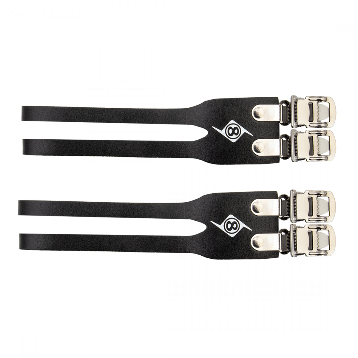 ORIGIN8 TOE STRAPS OR8 RD DBL LEATHER Black - ORIGIN8