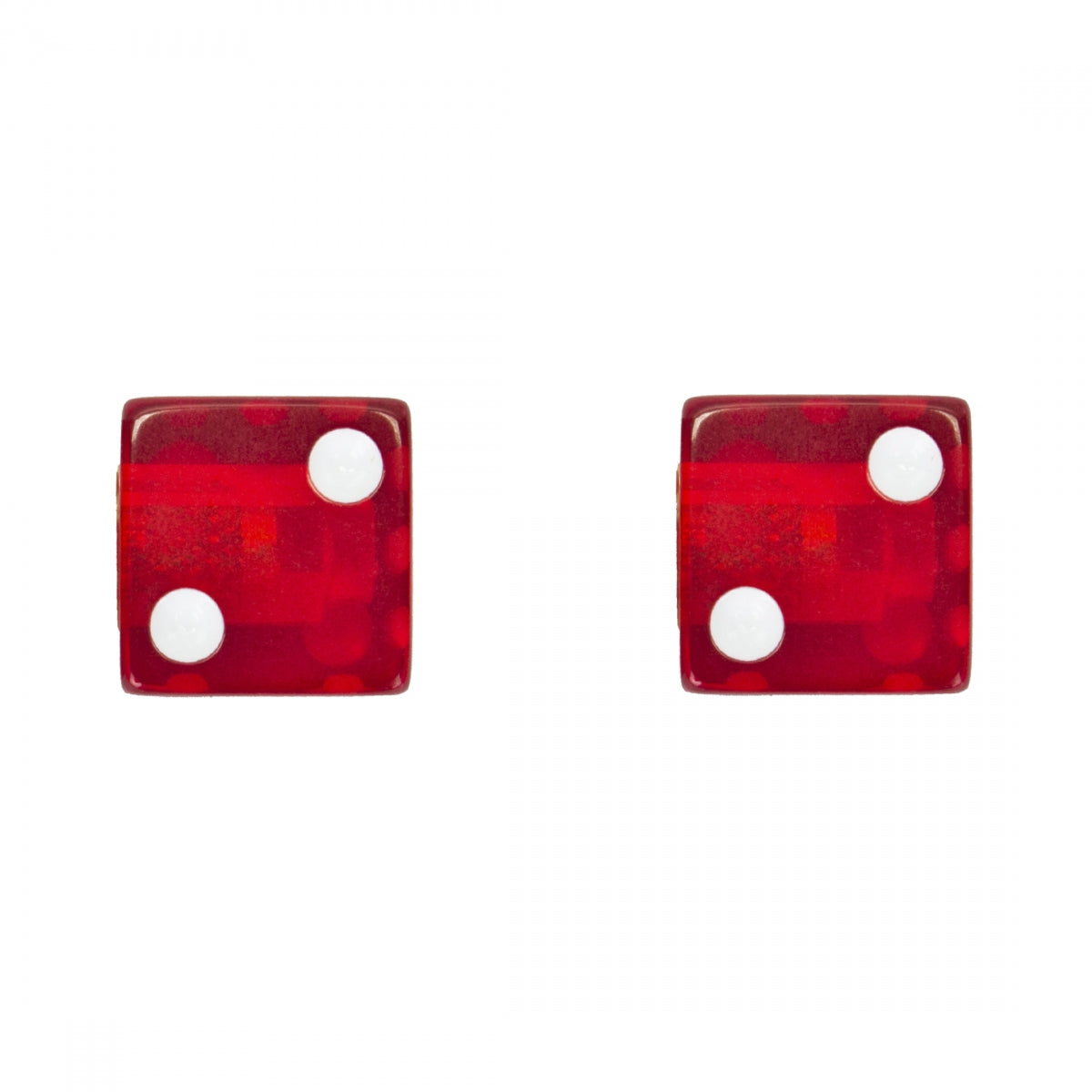 TRIK TOPZ VALVE CAPS TRIKTOPZ DICE CLR-RD 1pr/PK - TRIK TOPZ