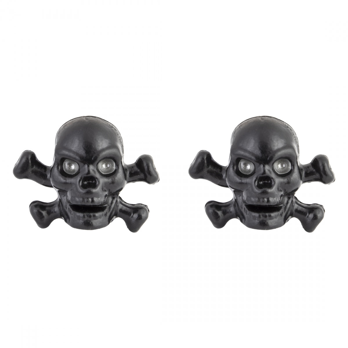 TRIK TOPZ VALVE CAPS TRIKTOPZ SKULL/BONE BK 1pr/PK - TRIK TOPZ