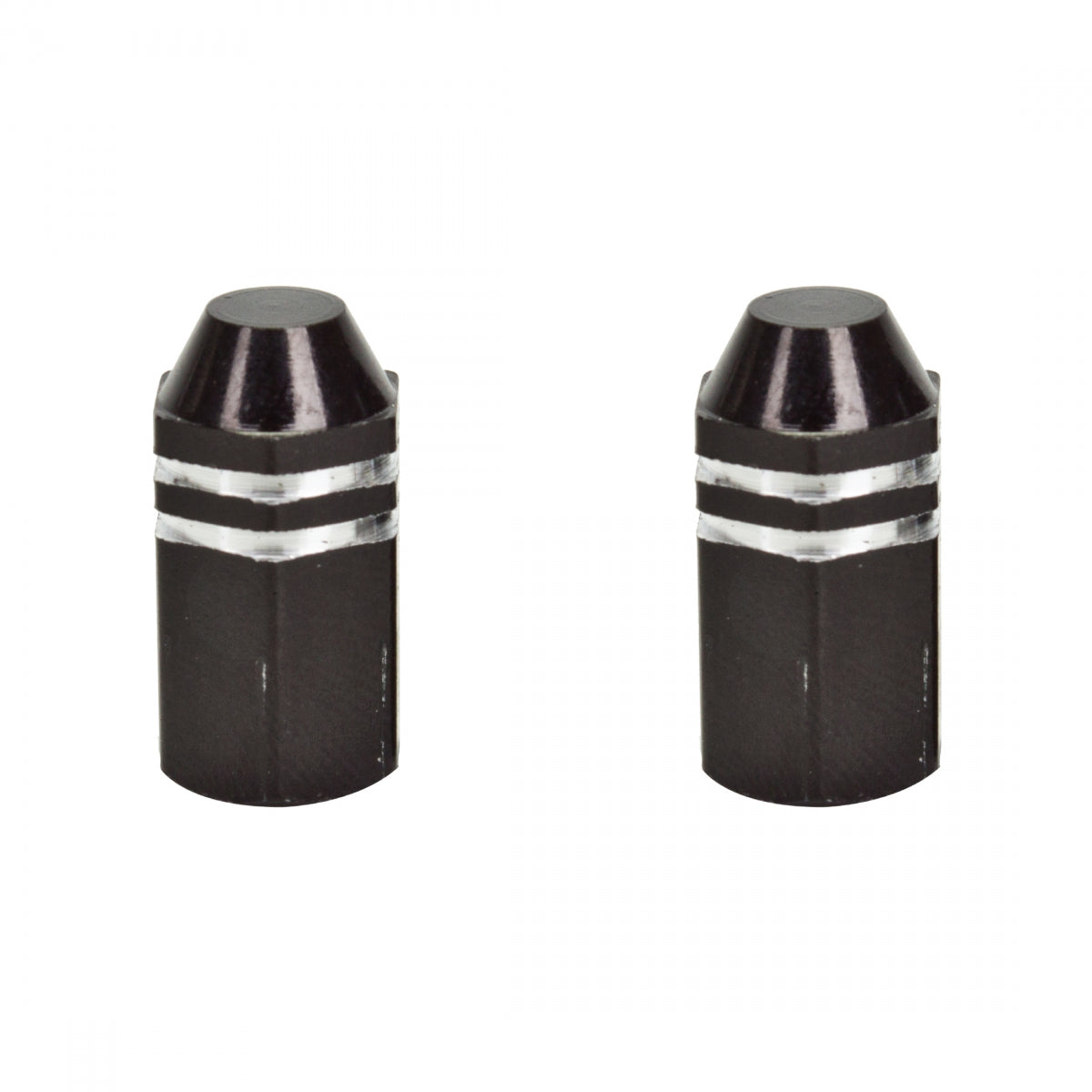 TRIK TOPZ VALVE CAPS TRIKTOPZ FINNED BK 1pr/PK - TRIK TOPZ