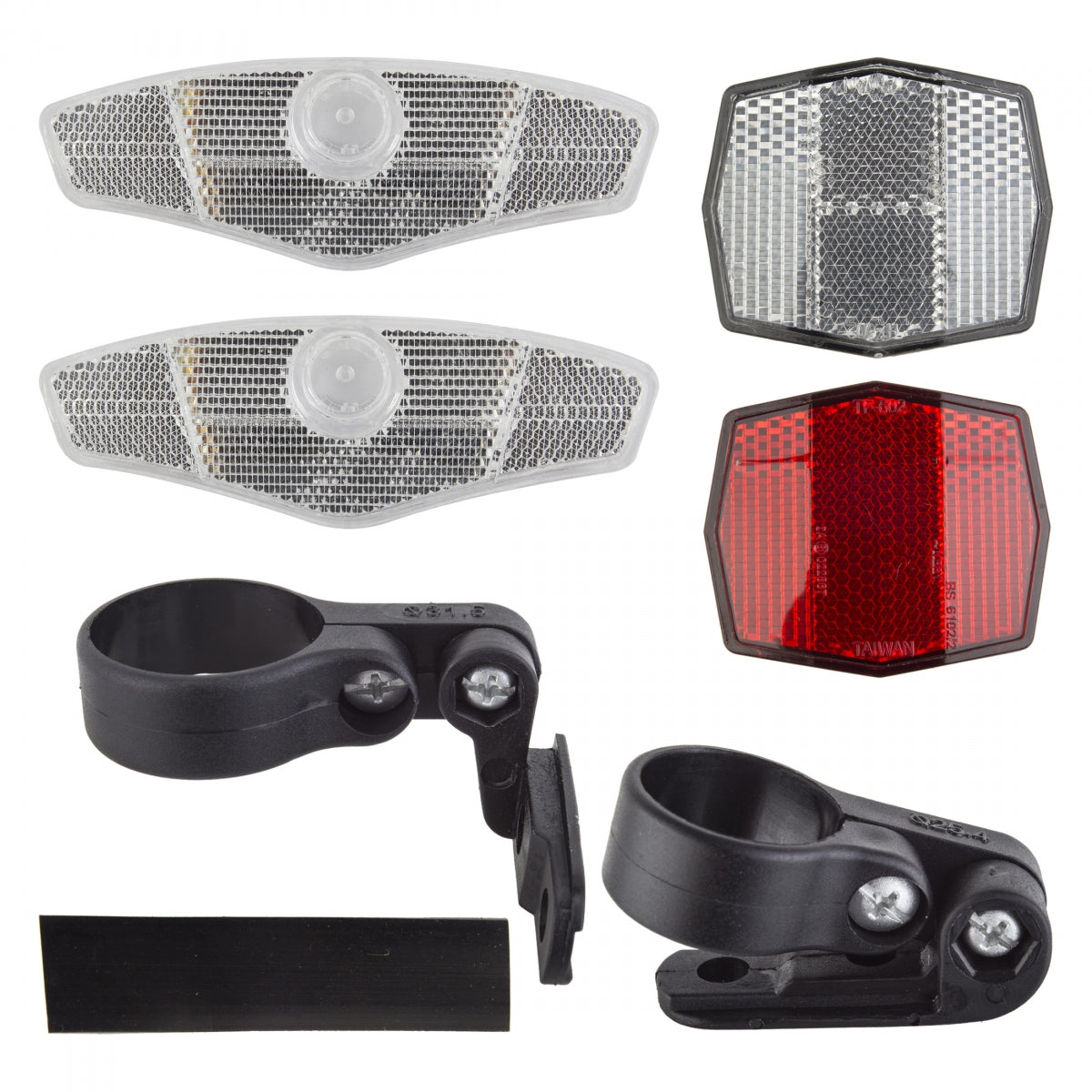 SUNLITE REFLECTOR SUNLT SET 4-WAY DLX Front-WHT/HBRear-RED/SP-27.2 SPOKE-WHT - SUNLITE