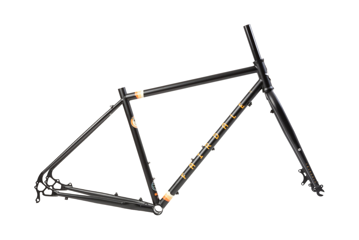 Fairdale Weekender Frame and Fork Kit (Matte Black with Orange Stickers) available at 5150bmx.com