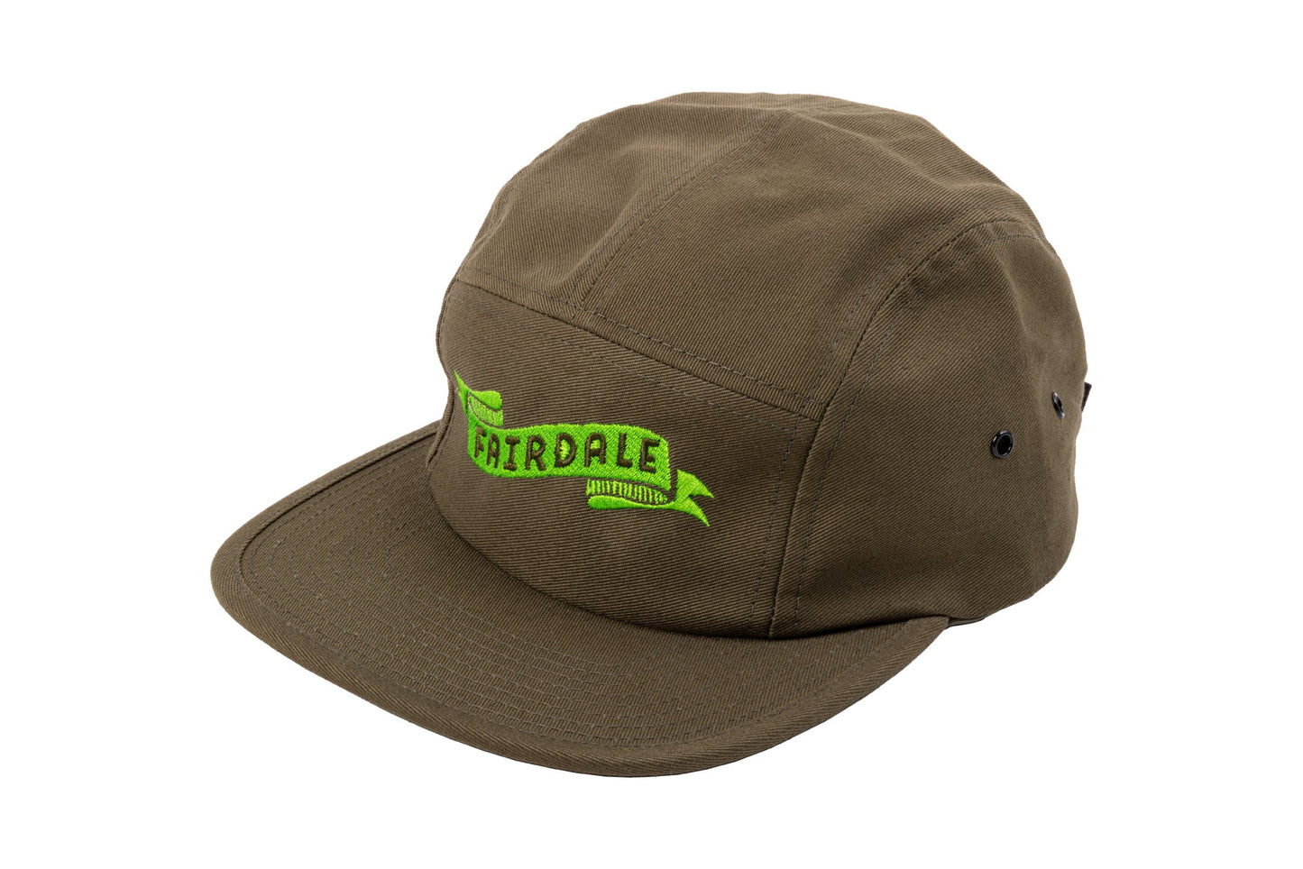 Fairdale Banner Year Camper Hat (Olive w/ Green Embroidery) available at 5150bmx.com