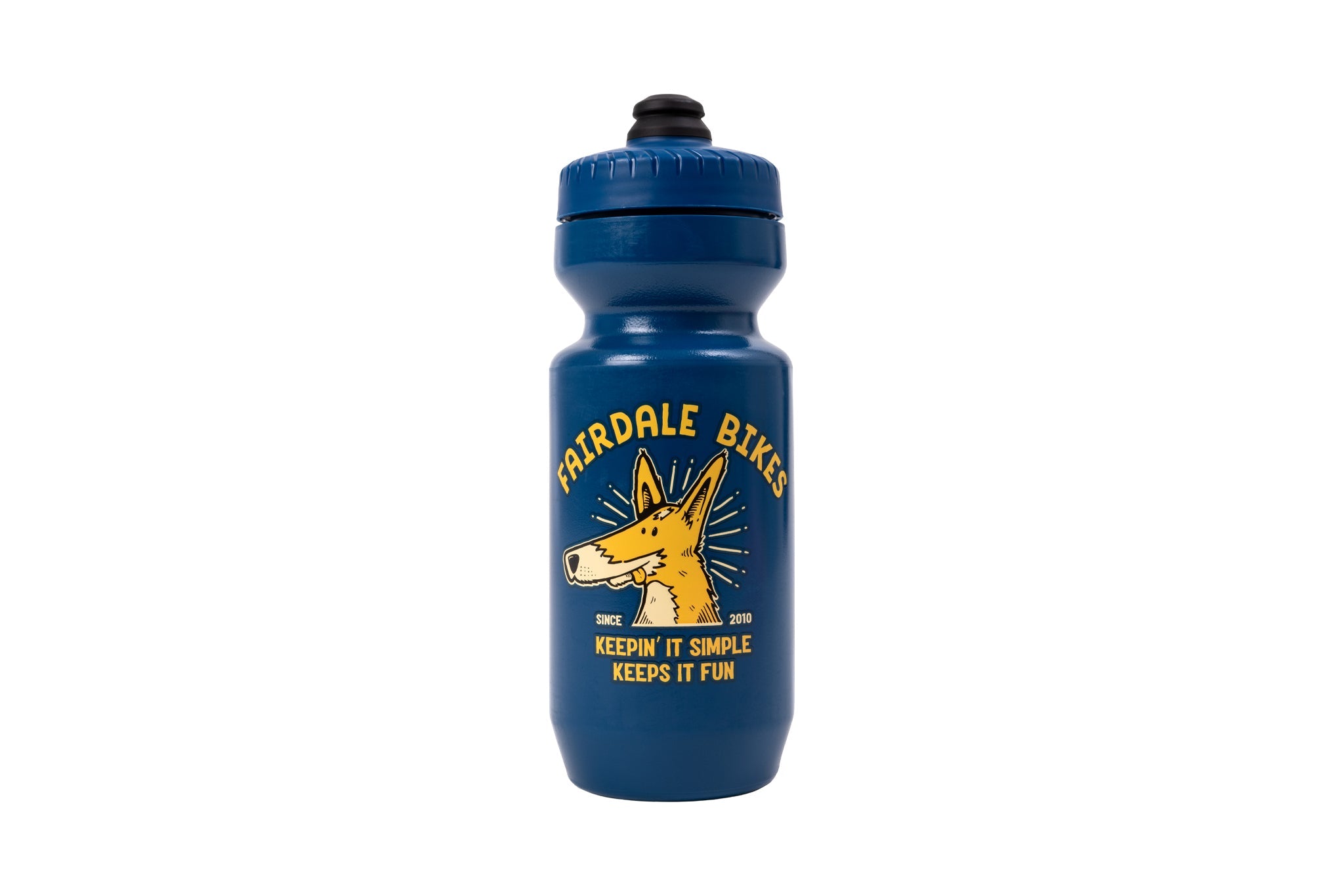 Fairdale Simple Monty Purist Bottle (22oz Navy/Yellow) available at 5150bmx.com