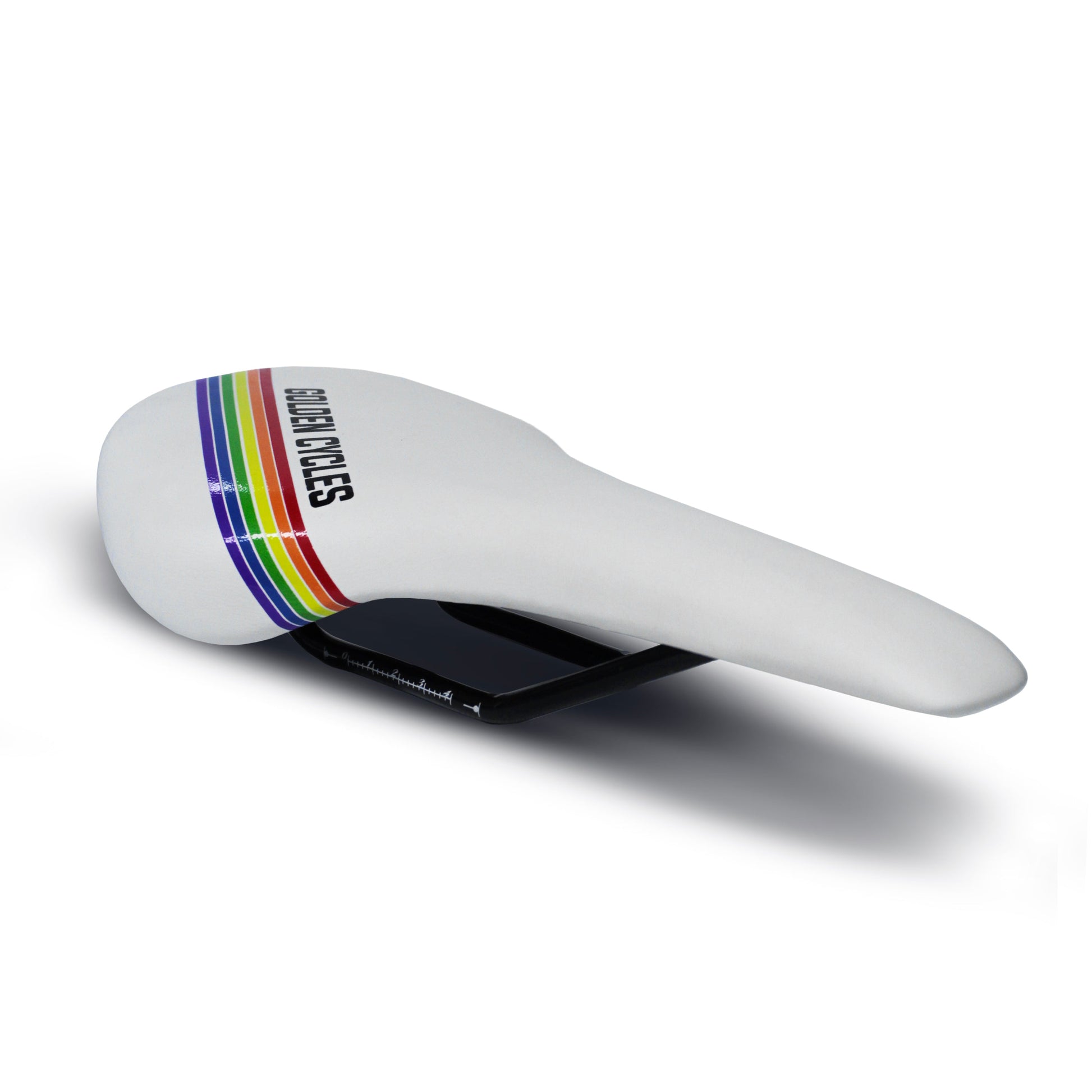 Saddle - Golden Cycles - Rainbow White available at 5150bmx.com