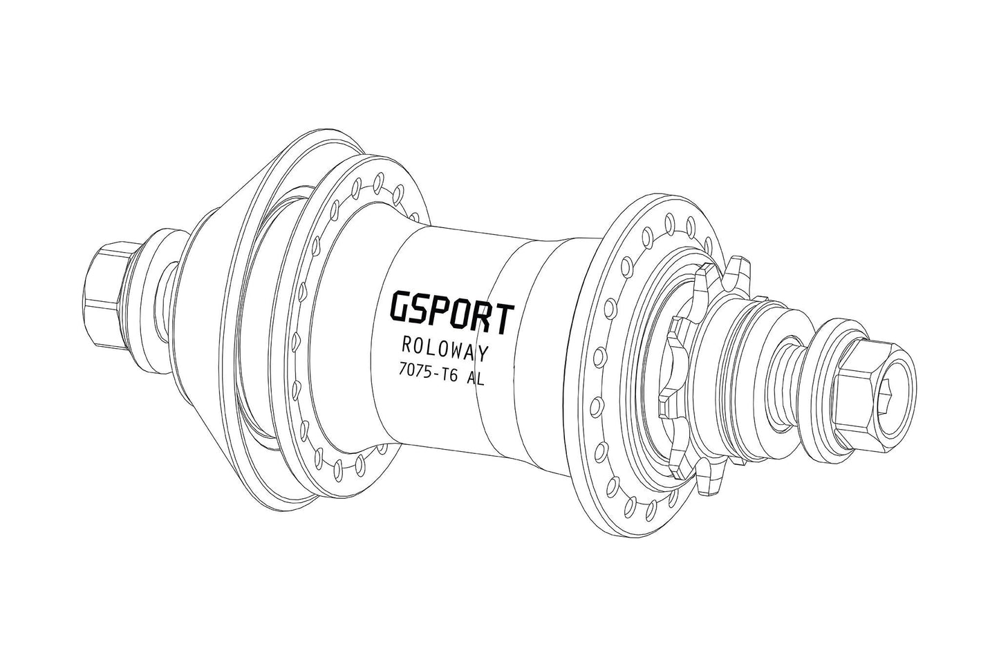 GSport Roloway Cassette Hub Parts available at 5150bmx.com