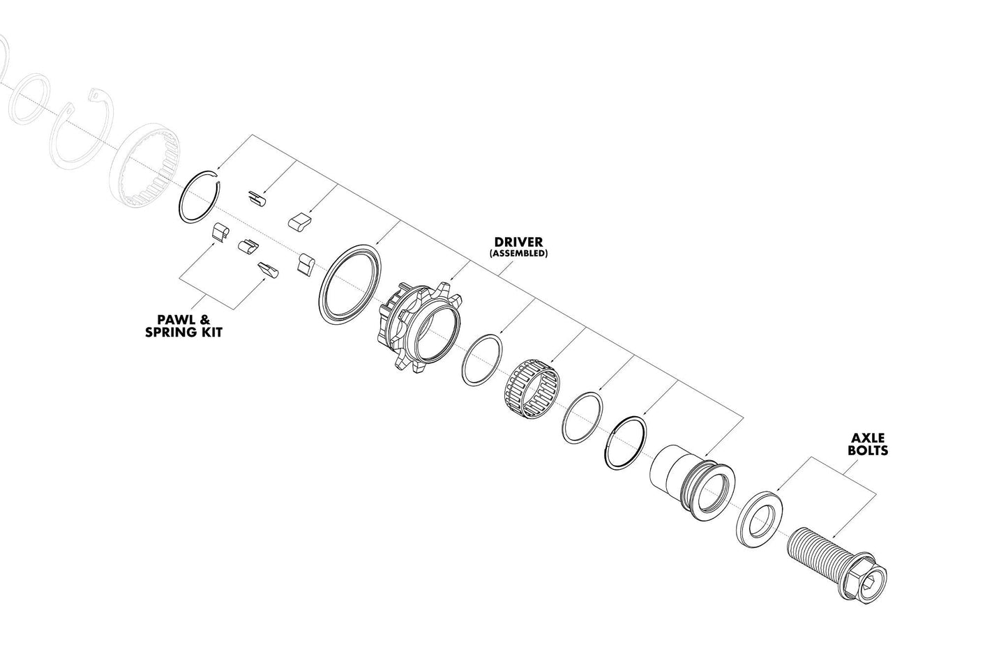 GSport Roloway Cassette Hub Parts available at 5150bmx.com