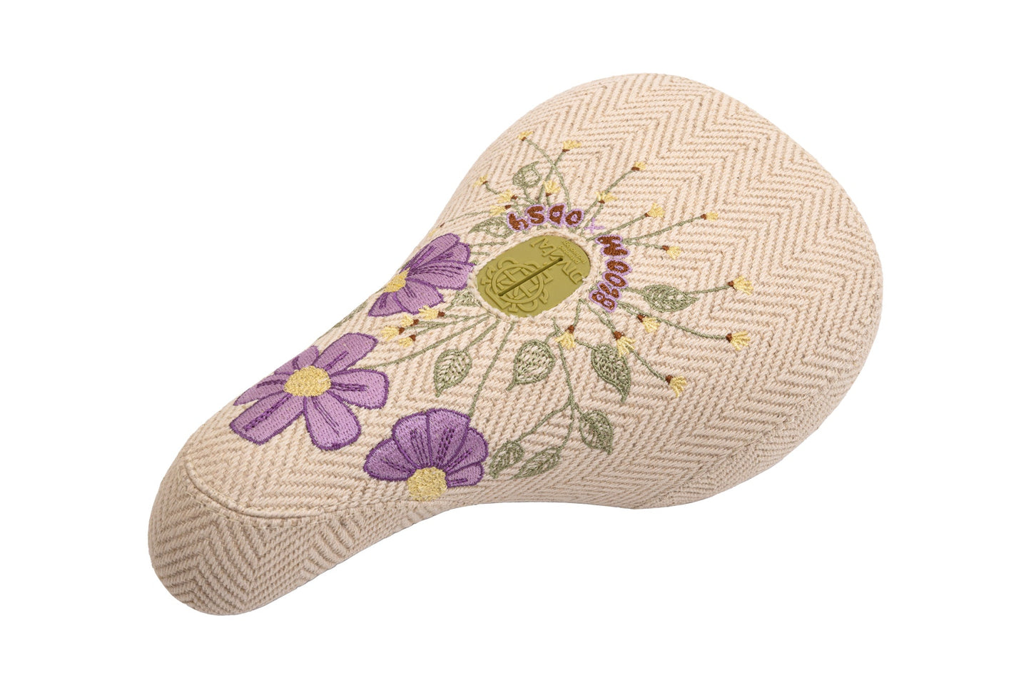 Odyssey x Bloom v2 Fat Seat (Cream Herringbone) available at 5150bmx.com