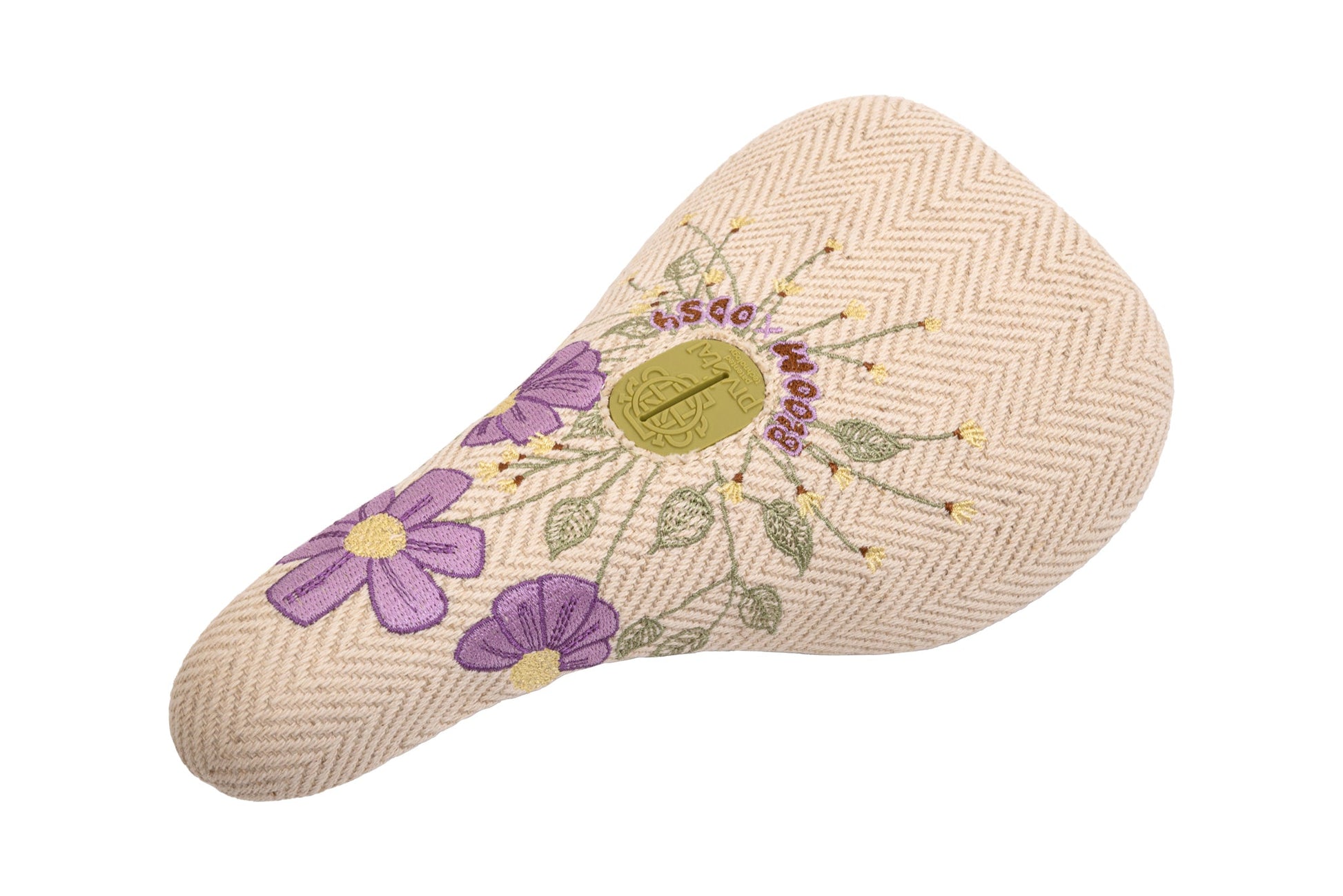 Odyssey x Bloom v2 Slim Seat (Cream Herringbone) available at 5150bmx.com